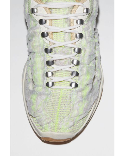 Acne White Bubba Lace-Up Sneakers for men