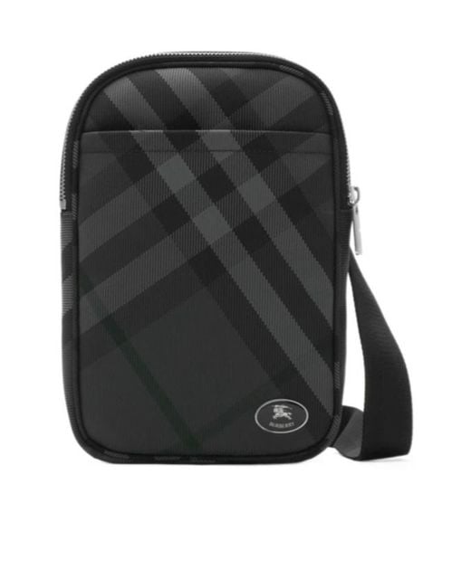 Burberry Black Grid Sling Bag for men