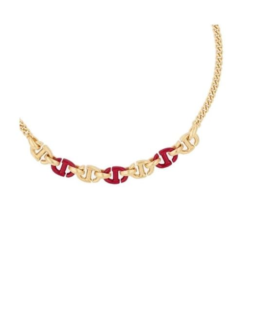 Dior Metallic Logo Necklace