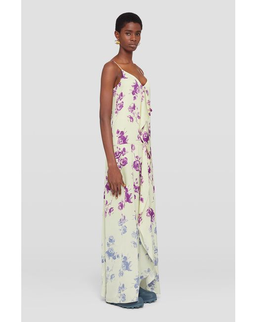 Jil Sander White Printed Dress