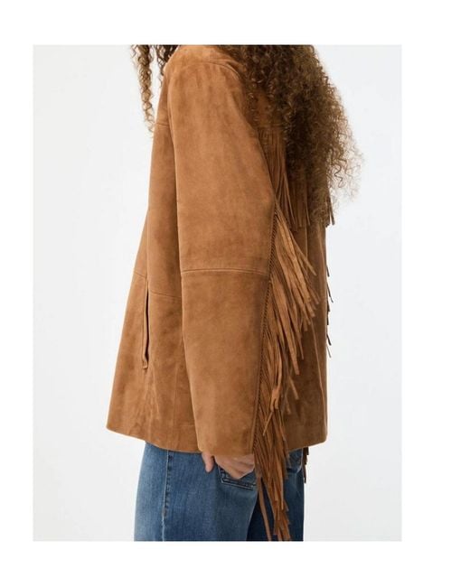 iBlues Brown Suede Jacket