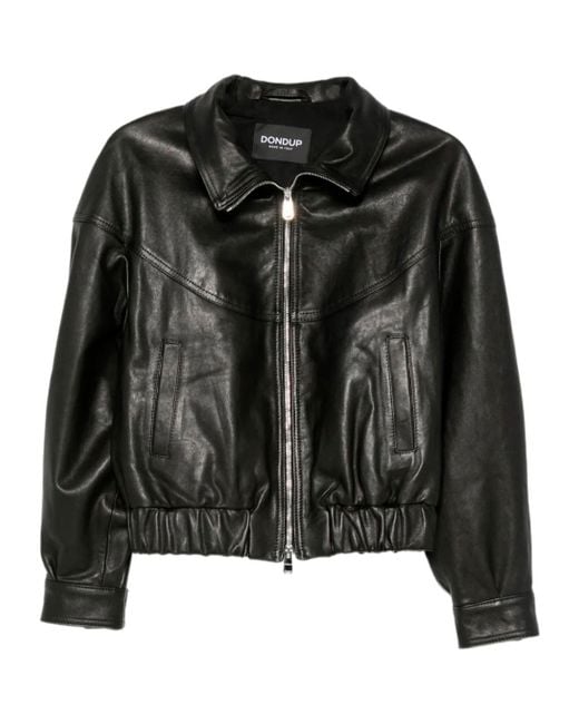 Dondup Black Zip-Front Jacket