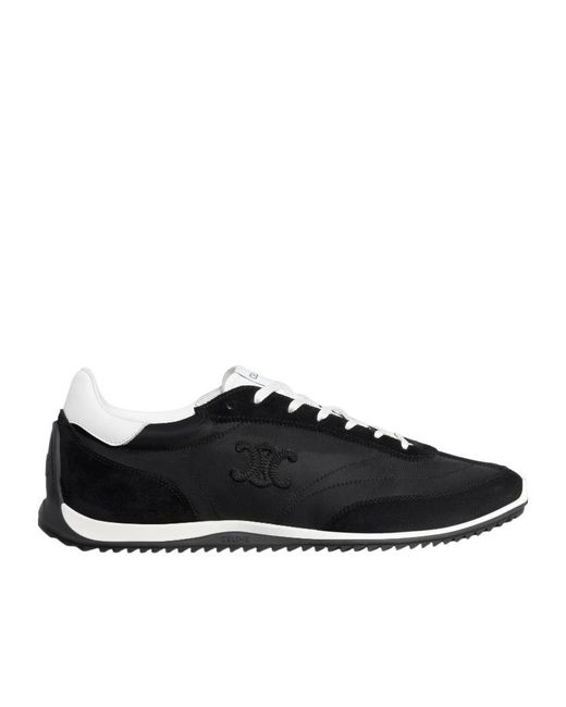 Céline Black Racer Low Lace-Up Sneaker With Triomphe for men
