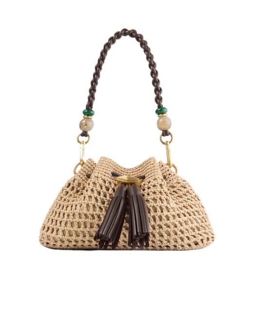 Jimmy Choo Metallic Cinch Small Shoulder Bag