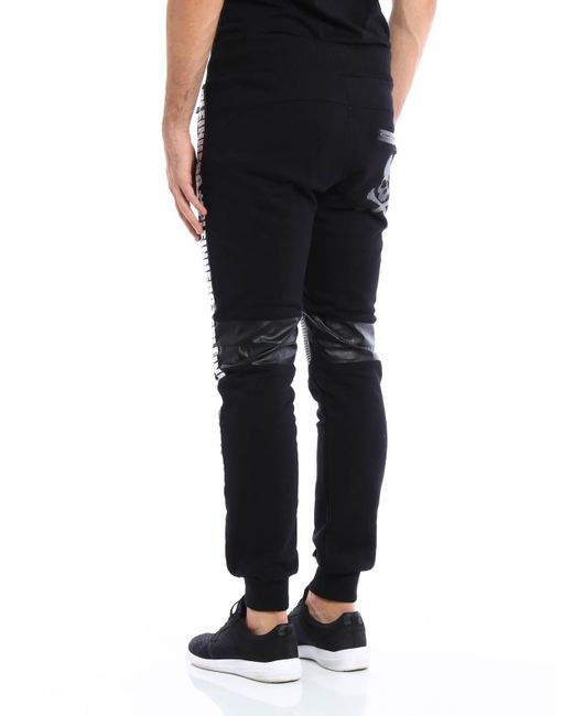Philipp Plein Black Logo Detail Sweatpants for men