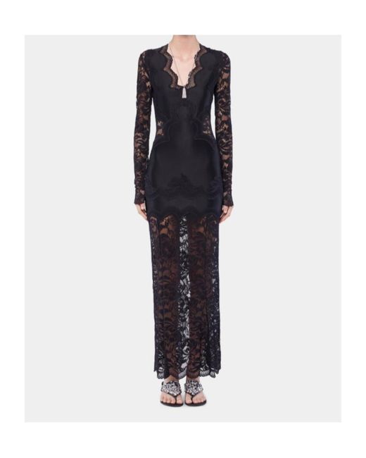 Rabanne Black Rabanne Long Lace Dress