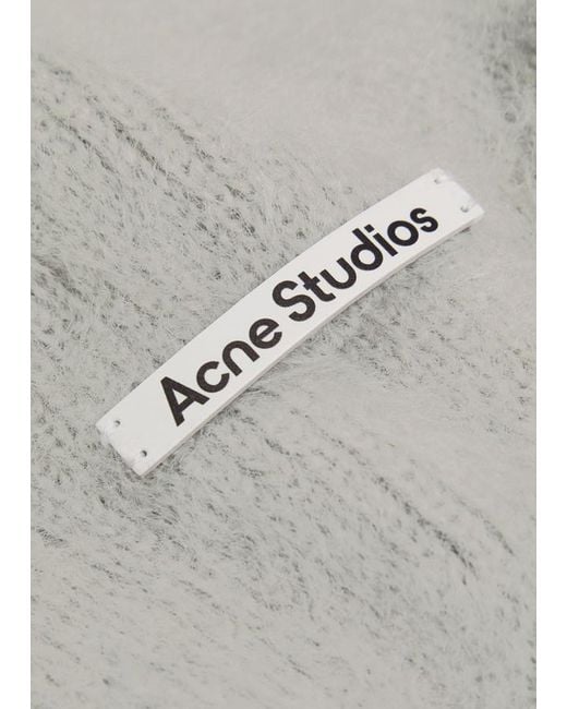 Acne White Jeanius Cropped Wide-Leg Sweatpants