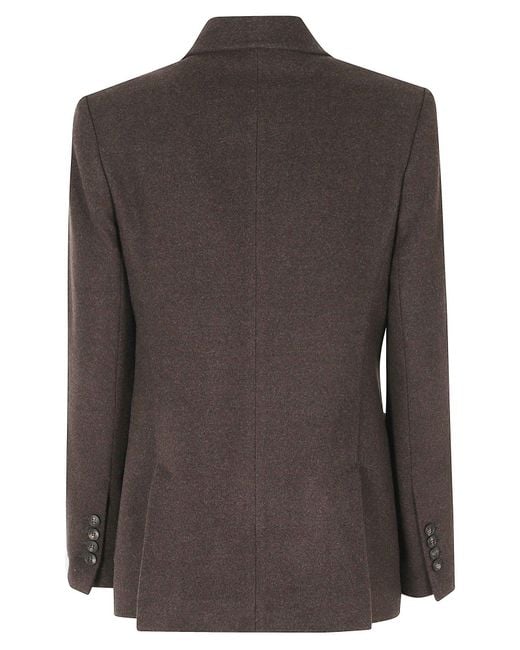 Eleventy Brown Double-Breasted Suit Jacket