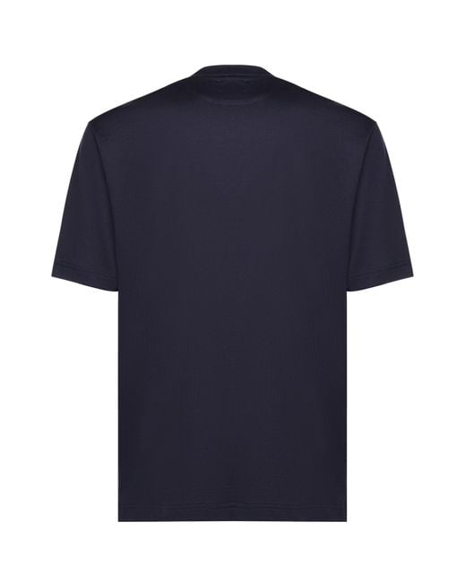 Eleventy Blue Crew Neck T-Shirt for men