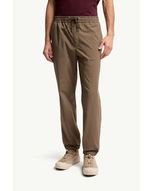 Moncler Natural Striped Stretch Jogging Trousers for men