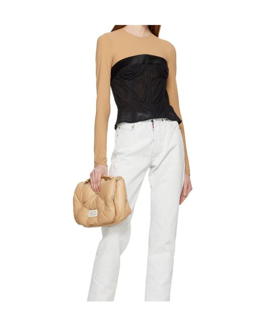 Maison Margiela Black Lace-Up Detailed Corset