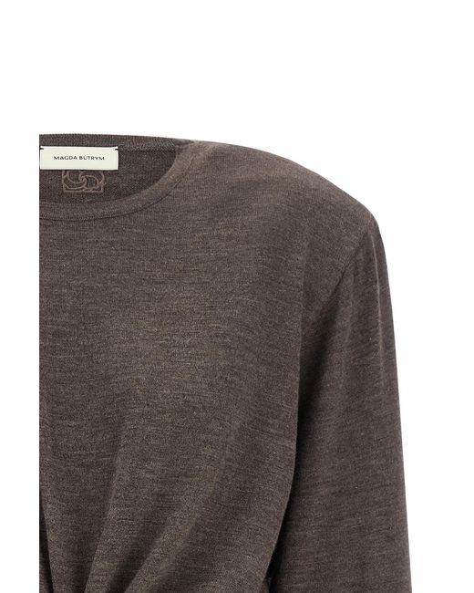 Magda Butrym Gray Long-Sleeved Sweater