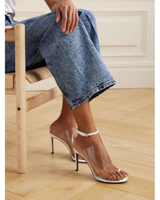 Alaïa White Alaïa Asymmetric Sandals