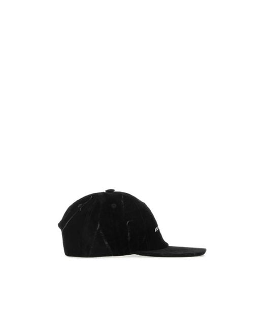 Stella McCartney Black Logo Embroidered Baseball Cap