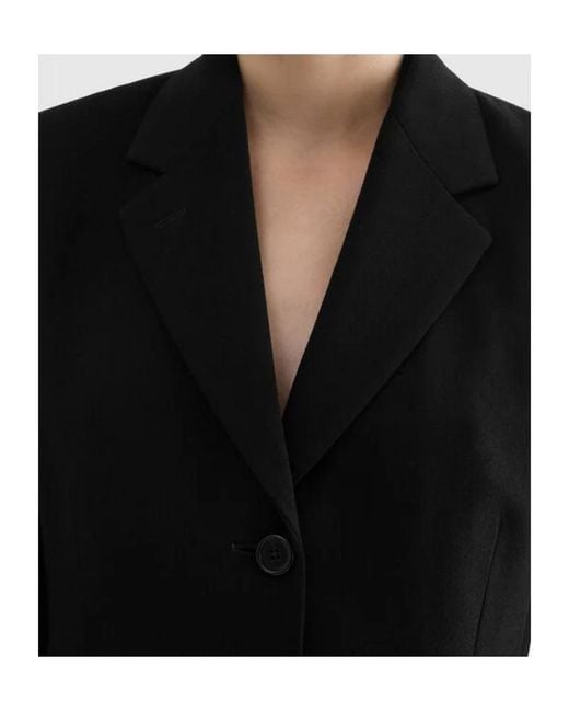 Jil Sander Black Wool Sablé Tailored Jacket