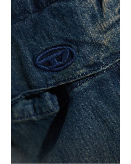 DIESEL Blue De-Megi- Midi Denim Skirt
