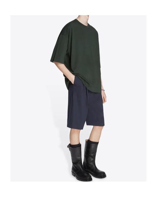 Dries Van Noten Green Short-Sleeved Crewneck T-Shirt for men