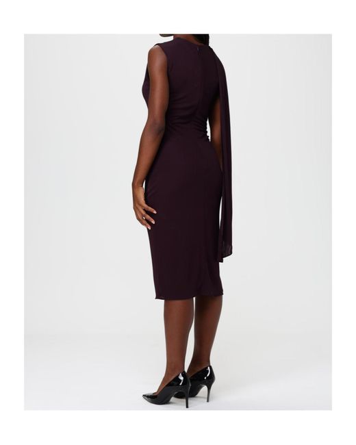 Tom Ford Purple Cut Out Scarf Detail Cocktail Dress