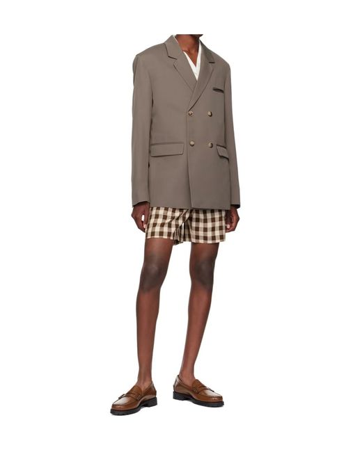 Nanushka Brown Renan Double-Breasted Blazer for men