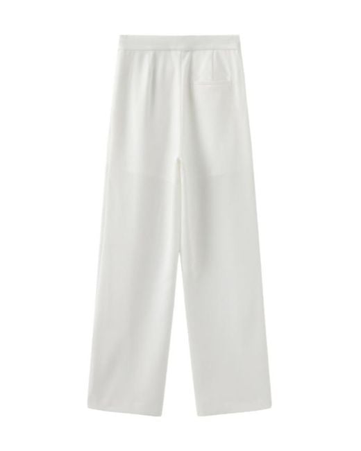 Marissa Chiara White Logo Casual Pants