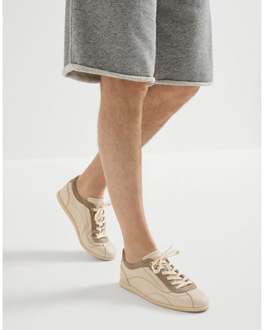 Brunello Cucinelli Pink Panelled Low-Top Sneakers for men