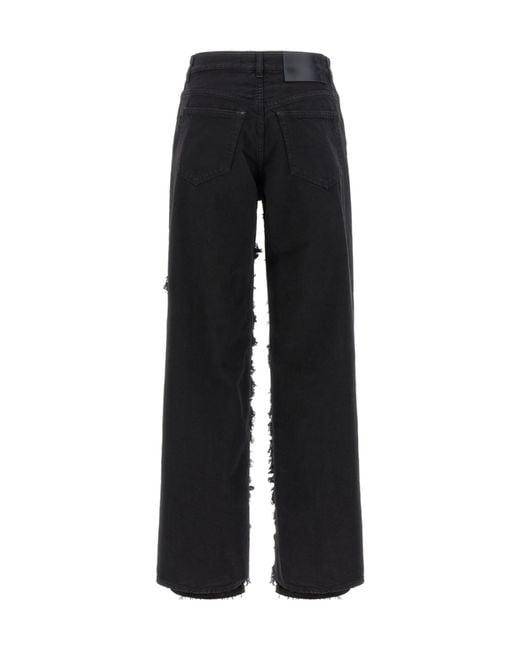 Haikure Black Bonnie Distressed Flared Jeans