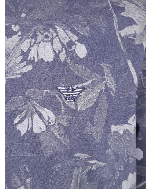 Emporio Armani Blue Short-Sleeved T-Shirt for men
