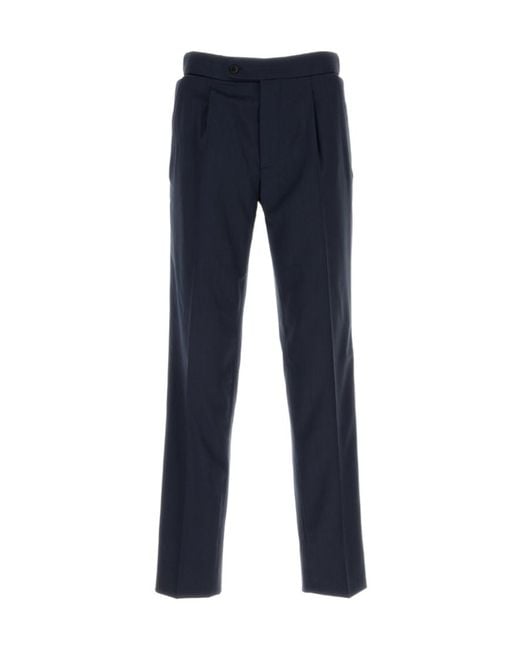 Brioni Blue Firenze Pleated Pants for men