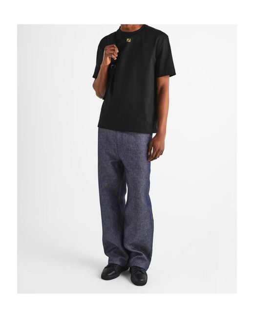 Fendi Black Logo Short-Sleeved T-Shirt for men