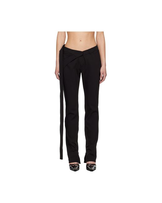 OTTOLINGER Black Casual Pants With Belt Loops