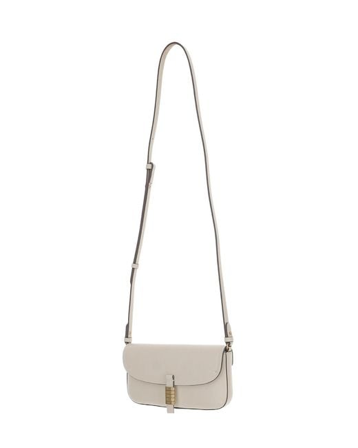Pinko White Logo Detailed Crossbody Bag