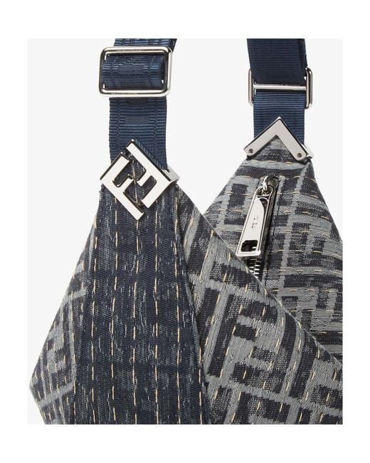 Fendi Blue Ff Melon Small Messenger Bag for men