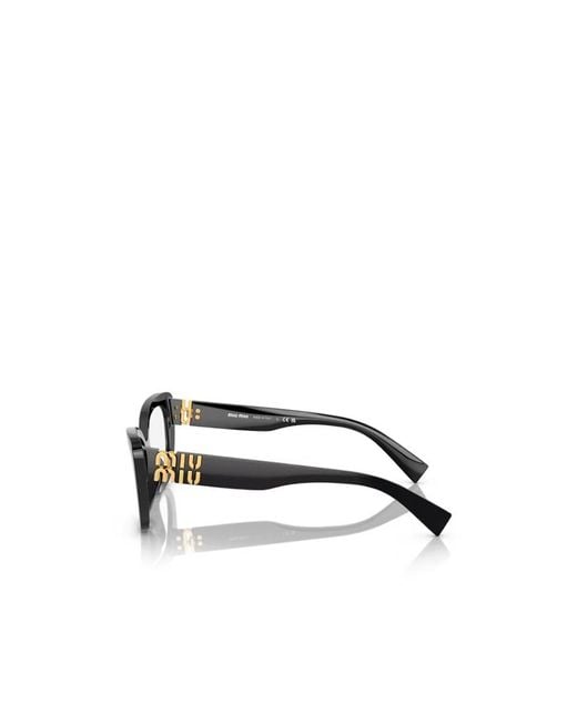 Miu Miu White Eyewear Cat-Eye Frame Glasses
