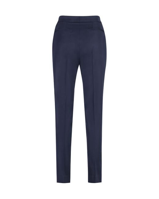 PT01 Blue Pt Torino Ambra Pressed Crease Slim-Fit Trousers