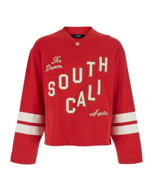 Amiri Red South Cali Logo Sweatshirt for men