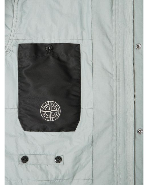 Stone Island White Compass-Badge Jacket for men