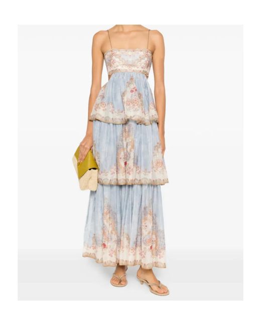 Zimmermann White Daylight Tiered Maxi Dress