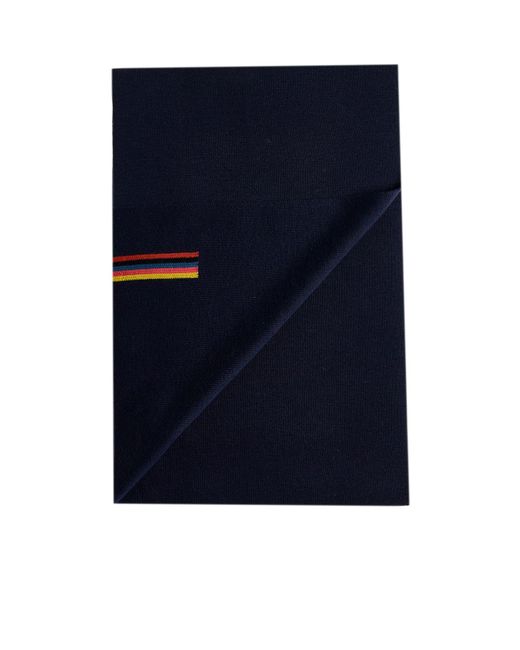 Paul Smith Blue Logo Patch Rectangular Scraf for men