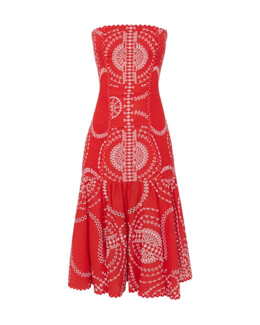 Charo Ruiz Red Hena Long Dress