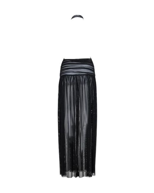 Norma Kamali Black Halter Neck Dress