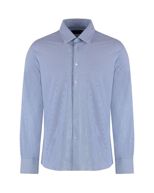 Rrd Blue Oxford Jacquard Shirt for men