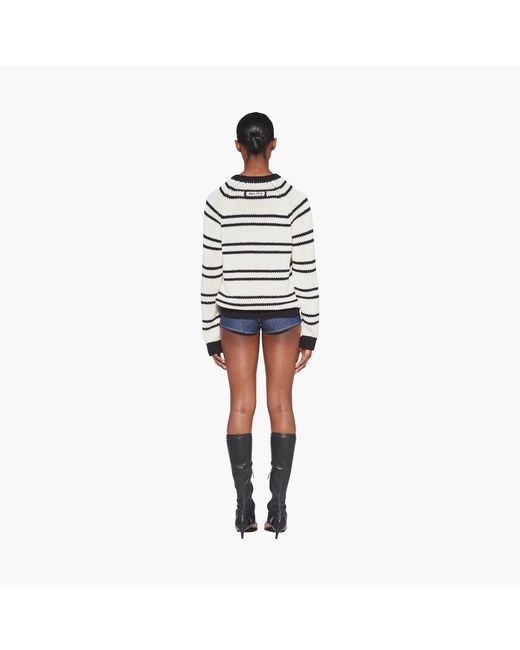 Miu Miu White Cotton And Cashmere Sweater