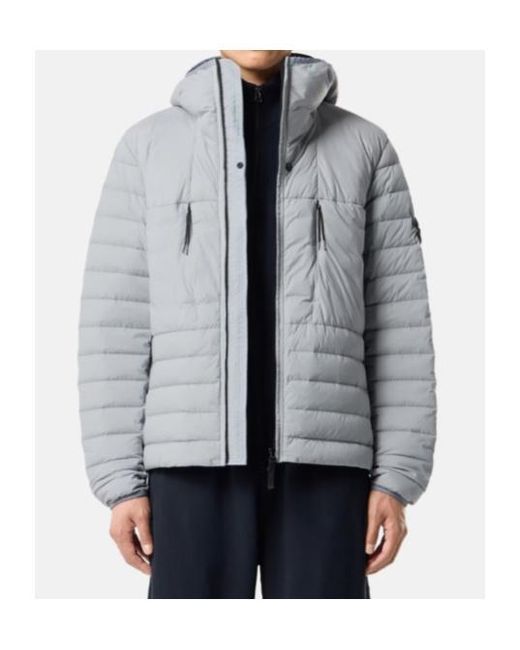 Stone Island Gray Zip-Up Down Jacket for men