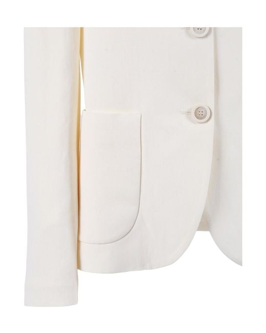 Fabiana Filippi White Single Breasted Tailored Blazer