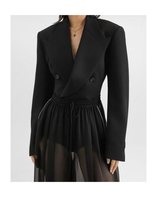 Dolce & Gabbana Black Double-Breasted Structured Blazer