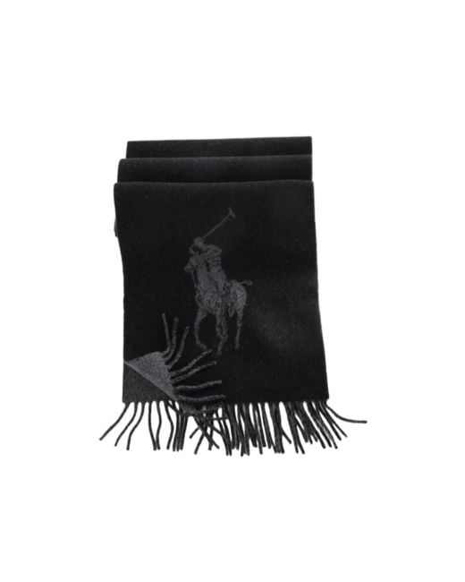 Polo Ralph Lauren Black Polo Player Scarf for men