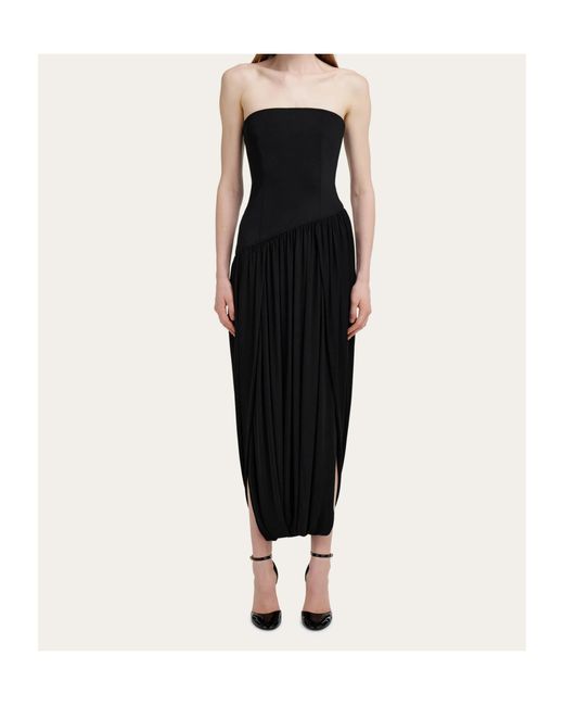 Ferragamo Black Bustier Dress