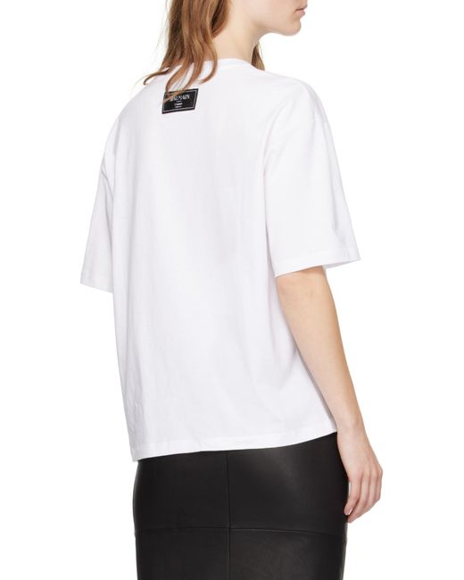 Balmain White Kiss Print T-Shirt