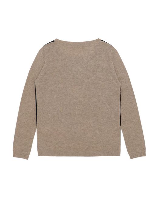 Weekend by Maxmara Blue Round-Collar And Long-Sleeved Pullover