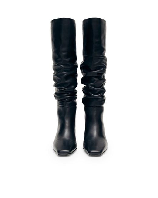 Alohas Blue Kalila Square Toe Knee-High Boots